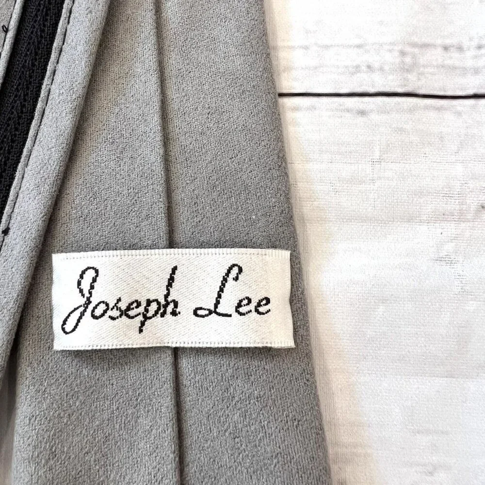 🆕NWT Joseph Lee Kids Suede Gray Zipper Tie